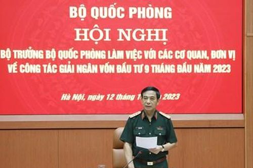Đại tướng Phan Văn Giang: Tập trung đẩy nhanh tiến độ giải ngân vốn đầu tư công