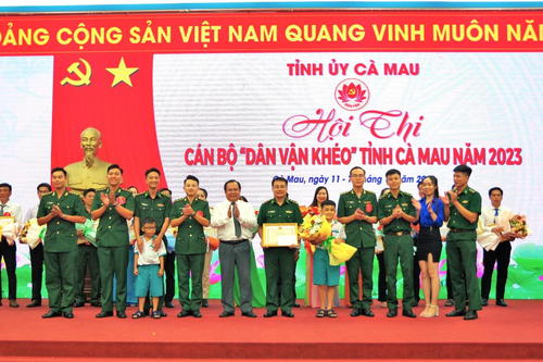 BĐBP Cà Mau đoạt giải Nhất Hội thi cán bộ 'Dân vận khéo' tỉnh Cà Mau năm 2023