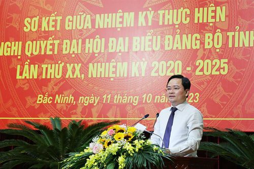 Bắc Ninh: Hội nghị sơ kết giữa nhiệm kỳ thực hiện Nghị quyết Đại hội đại biểu Đảng bộ tỉnh lần thứ XX