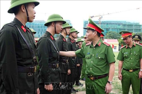 Huấn luyện đầu khóa cho học viên hệ chính quy tại Bộ Tư lệnh Cảnh sát cơ động