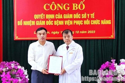 Công bố quyết định bổ nhiệm Giám đốc Bệnh viện Phục hồi chức năng tỉnh