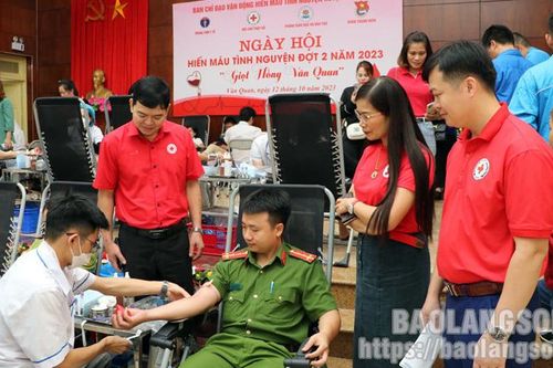 Văn Quan phát động ngày hội hiến máu tình nguyện đợt 2 năm 2023 tiếp nhận 276 đơn vị máu