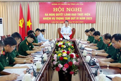 Đảng ủy Quân sự tỉnh ra Nghị quyết lãnh đạo thực hiện nhiệm vụ trọng tâm quý IV năm 2023