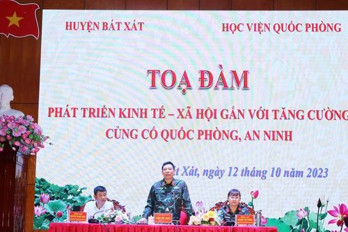 Tọa đàm phát triển kinh tế - xã hội gắn với tăng cường, củng cố quốc phòng, an ninh