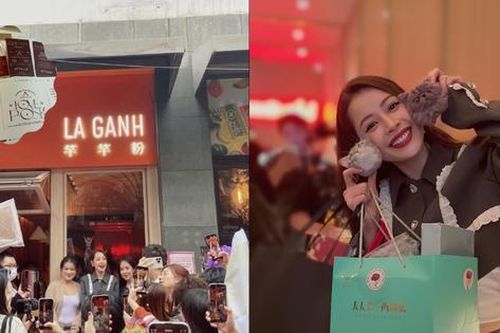 Chi Pu khai trương quán phở tại Thượng Hải: Fan đội mưa tới ủng hộ, nghẽn cả một góc phố