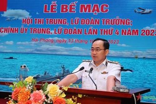 Phó đô đốc Trần Thanh Nghiêm dự bế mạc hội thi trung, lữ đoàn trưởng; chính ủy, trung, lữ đoàn Quân chủng Hải quân năm 2023