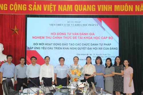 Nghiệm thu Đề tài nghiên cứu khoa học về đổi mới hoạt động đào tạo các chức danh tư pháp