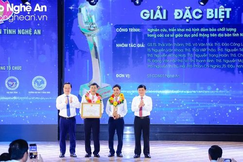 Nghệ An trao 75 giải sáng tạo khoa học và công nghệ; 10 giải tài năng khởi nghiệp đổi mới sáng tạo, tôn vinh 20 nhà khoa học tiêu biểu