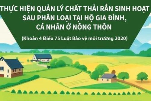 Thực hiện quản lý chất thải rắn sinh hoạt sau phân loại tại hộ gia đình, cá nhân ở nông thôn