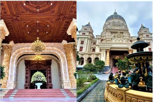 'Cung điện dát vàng' của đại gia Ninh Bình: Rộng tới 28.000m2, dùng cả vạn khối gỗ quý làm nội thất
