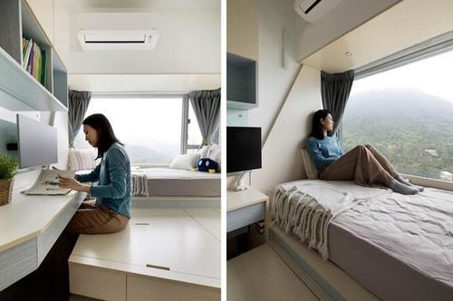 Căn hộ 45m2 có 4 phòng ngủ và phòng nào cũng thoáng
