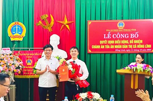 Bổ nhiệm Chánh án TAND thị xã Hồng Lĩnh