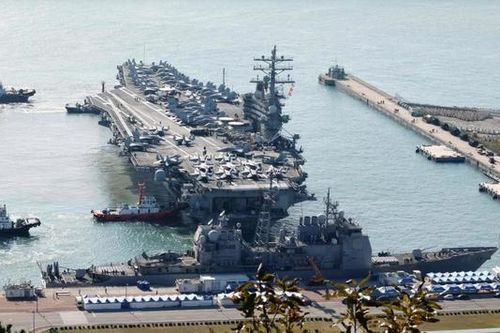 Tàu sân bay hiện đại nhất của Mỹ đến Hàn Quốc