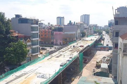 Cận cảnh cầu vượt nghìn tỷ ở Long Biên sắp hoàn thiện sau thời gian 'ngủ đông'