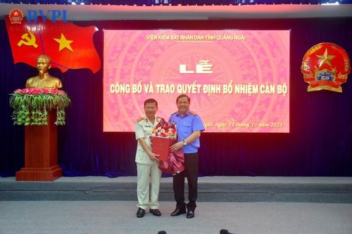 Bổ nhiệm chức vụ Trưởng phòng 9 VKSND tỉnh Quảng Ngãi