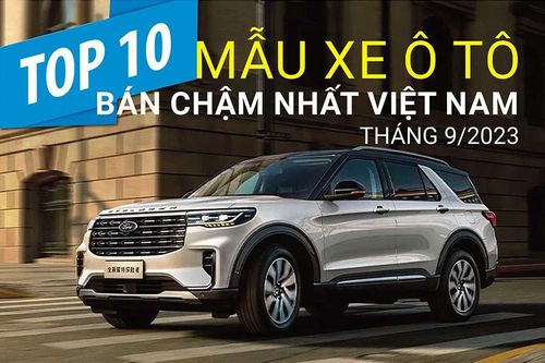 Top 10 mẫu xe ô tô bán chậm nhất Việt Nam tháng 9/2023: Tháng thứ 2 liên tiếp 'réo tên' Ford Explorer