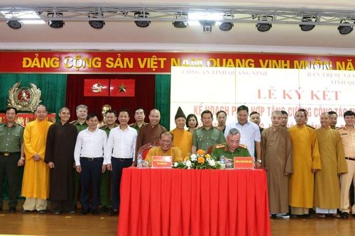 Quảng Ninh: Ban Trị sự Phật giáo tỉnh ký kết phối hợp tăng cường bảo đảm về an toàn giao thông