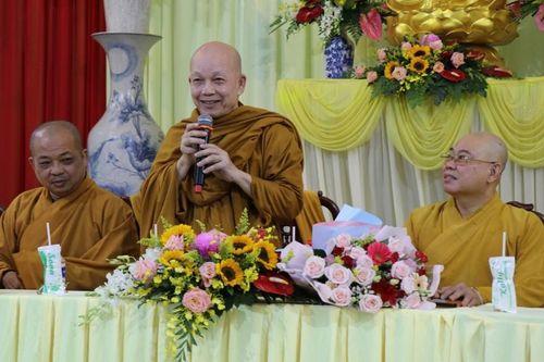 Bến Tre: Đoàn Phân ban Thanh tra Ban Giáo dục Phật giáo T.Ư thăm Trường Trung cấp Phật học tỉnh