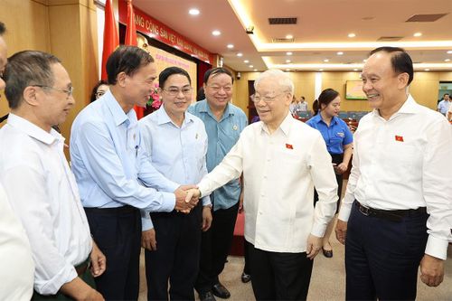 Tổng Bí thư Nguyễn Phú Trọng tiếp xúc cử tri TP Hà Nội