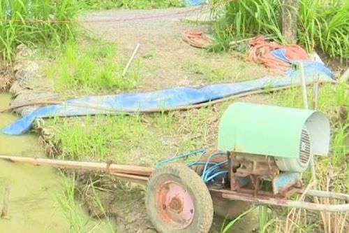 Người đàn ông tử vong dưới ruộng lúa cạnh máy bơm đang hoạt động
