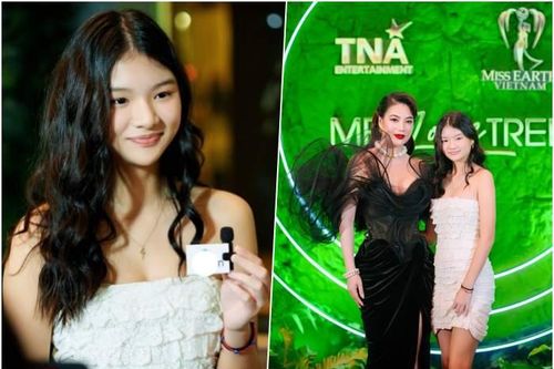 Con gái Trương Ngọc Ánh đến chung kết Miss Earth Việt Nam ủng hộ mẹ