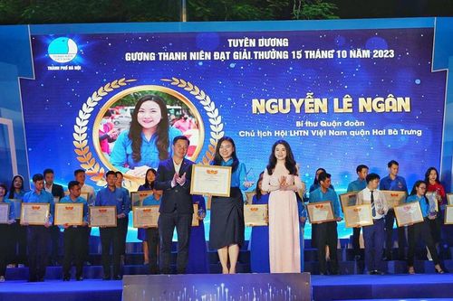 Hà Nội: Tuyên dương gương thanh niên đạt giải thưởng 15 tháng 10