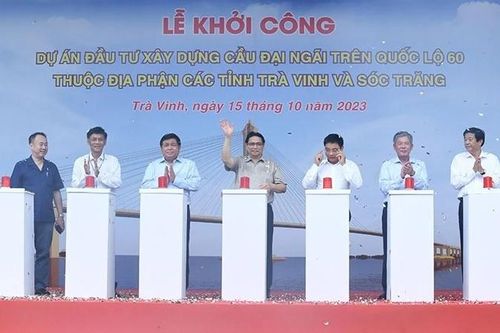 Thủ tướng dự lễ khởi công cầu Đại Ngãi nối Sóc Trăng – Trà Vinh