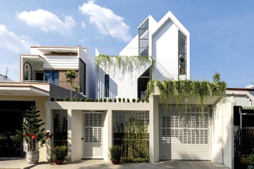 Nhà phố với vườn trên mái