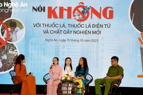 Hơn 1.500 học sinh Nghệ An được tuyên truyền về tác hại của thuốc lá điện tử