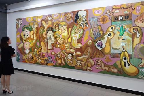 Họa sỹ Nguyễn Đại Giang tìm 'Cội nguồn' bằng 'nghệ thuật đảo ngược'