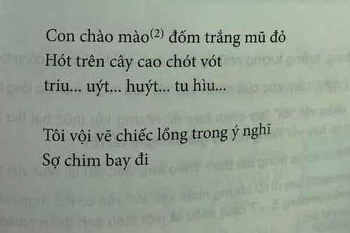 Thêm một bài thơ trong SGK lớp 6 trở thành tâm điểm tranh cãi: 'Triu… uýt… huýt… tu hìu…' là gì?