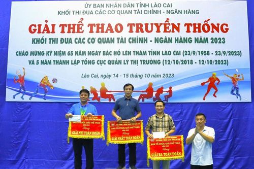 Ngân hàng Nhà nước Việt Nam Chi nhánh Lào Cai nhất toàn đoàn Giải thể thao truyền thống Khối thi đua các cơ quan tài chính - ngân hàng năm 2023