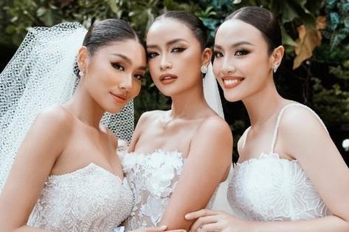 Hoa hậu Ngọc Châu và Á hậu Thảo Nhi Lê, Thủy Tiên hóa cô dâu xinh đẹp lộng lẫy