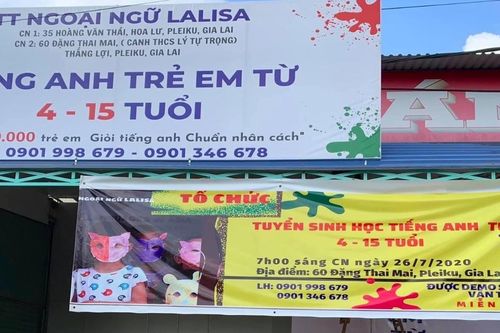 Gia Lai: Giải thể Trung tâm Ngoại ngữ Lalisa