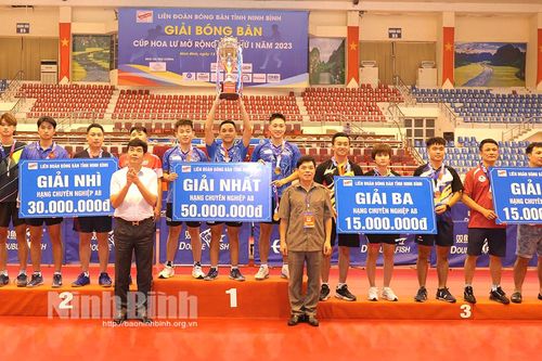 Bế mạc và trao thưởng Giải bóng bàn Cúp Hoa Lư mở rộng lần thứ I