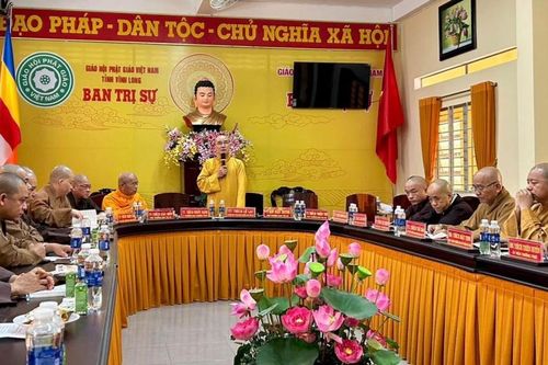 Vĩnh Long: Ban Trị sự GHPGVN tỉnh tổ chức phiên họp thường kỳ tại chùa Giác Thiên