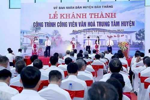 Lào Cai: Khánh thành và động thổ nhiều công trình tại huyện Bảo Thắng