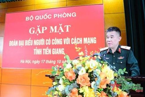 Bộ Quốc phòng gặp mặt đại biểu người có công tỉnh Tiền Giang