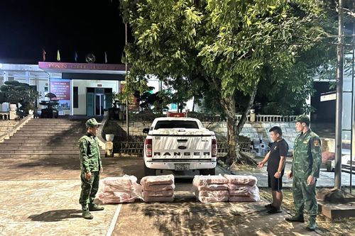 Đồn Biên phòng Bắc Sơn bắt giữ vụ vận chuyển 400kg nầm lợn đông lạnh