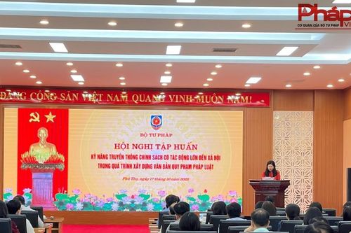 Bộ Tư pháp tổ chức hội nghị tập huấn về kỹ năng truyền thông dự thảo chính sách khu vực miền Bắc tại Phú Thọ