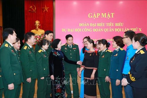 Thường trực Ban Bí thư tiếp Đoàn đại biểu dự Đại hội đại biểu Công đoàn Quân đội