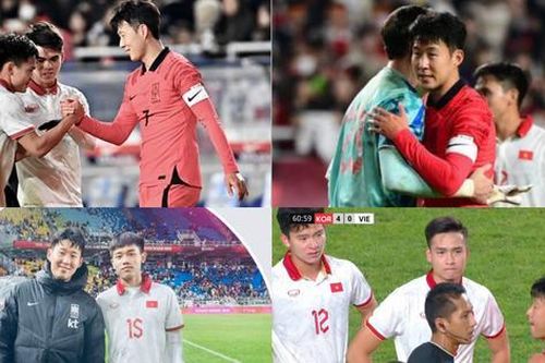 Các cầu thủ ĐT Việt Nam đăng ảnh chụp cùng ngôi sao ĐT Hàn Quốc Son Heung Min