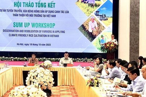 Vận động nông dân áp dụng canh tác lúa thân thiện với môi trường