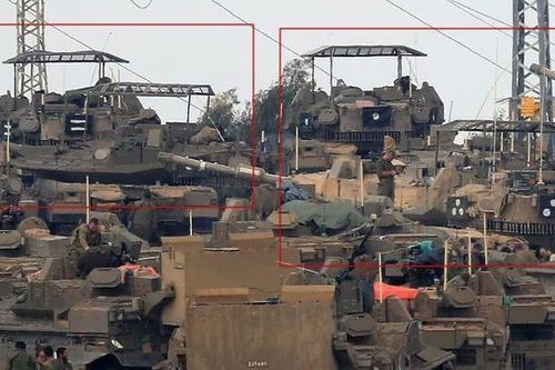 Học Nga, Israel cũng trang bị 'mũ sắt' cho xe tăng để chống UAV