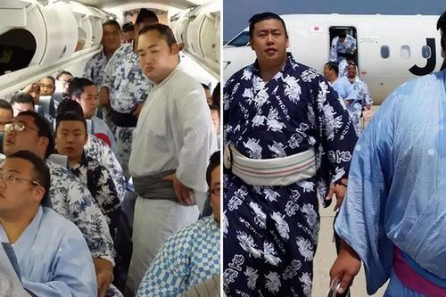 27 khách đô vật sumo khiến hãng hàng không 'toát mồ hôi', sợ máy bay hết xăng