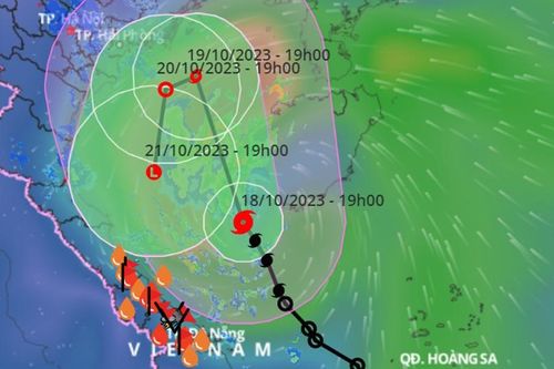 Bão số 5 khả năng 'bẻ hướng' đột ngột trên Vịnh Bắc Bộ, không khí lạnh áp sát