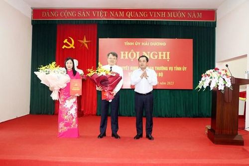 Hải Dương: Công bố quyết định của Ban Thường vụ Tỉnh ủy về công tác cán bộ