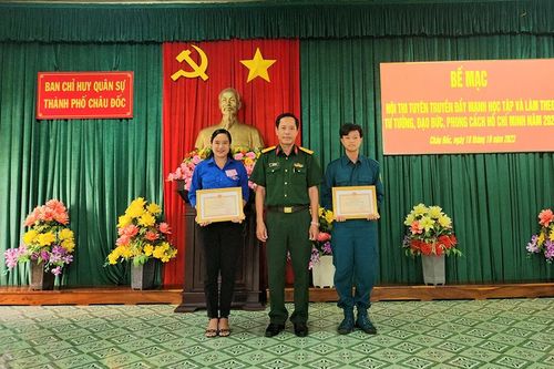 Ban Chỉ huy Quân sự TP. Châu Đốc tổ chức Hội thi tuyên truyền học tập và làm theo Bác