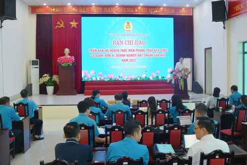 Triển khai kế hoạch xây dựng cơ quan, đơn vị, doanh nghiệp đạt chuẩn văn hóa giai đoạn 2023 - 2027