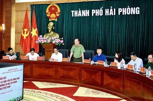 Đoàn khảo sát Trung ương làm việc tại Hải Phòng về công tác quốc phòng, an ninh và đối ngoại